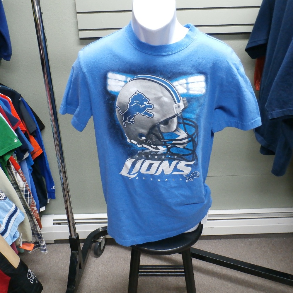 Detroit Lions Men's shirt blue SIZE MISSING #16992